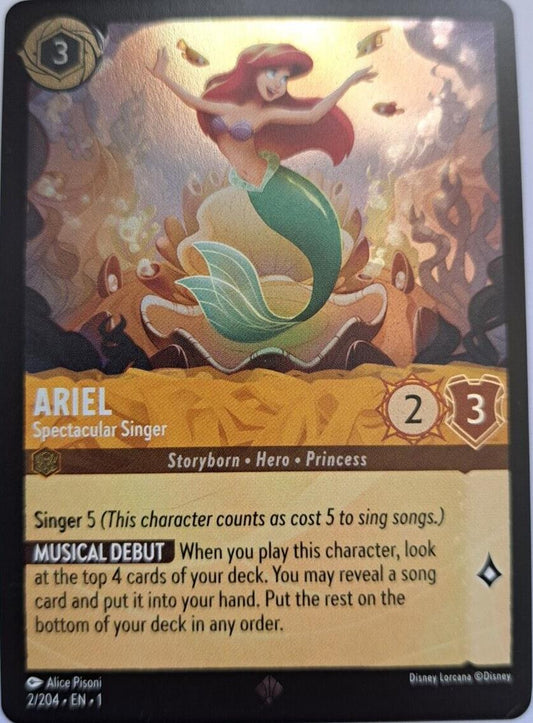 Ariel - Spectacular Singer - Foil - 2/204 - Lorcana The First Chapter