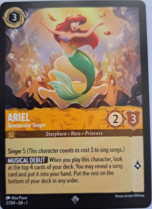Ariel - Spectacular Singer - Non Foil - 2/204 - Lorcana The First Chapter