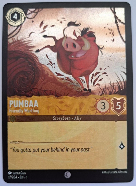 Pumbaa - Friendly Warthog - Foil - 17/204 - Lorcana The First Chapter