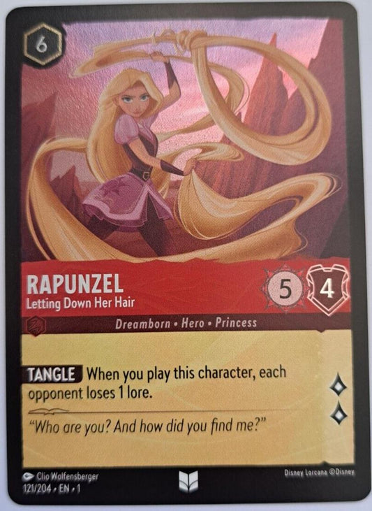 Rapunzel - Letting Down Her Hair - Foil - 121/204 - Lorcana The First Chapter