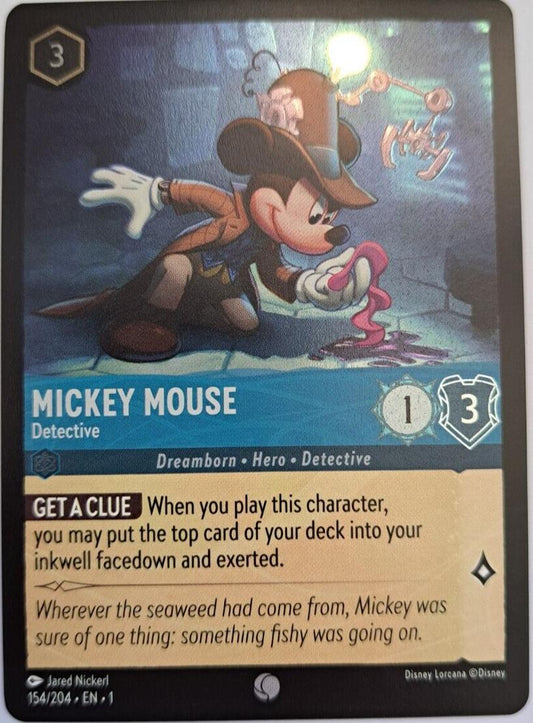 Mickey Mouse - Detective - Foil - 154/204 - Lorcana The First Chapter
