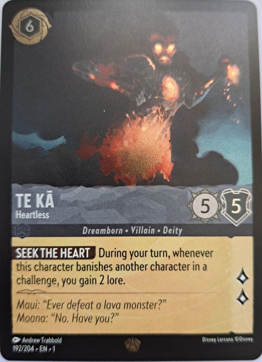 Te Ka - Heartless - Foil - 192/204 - Lorcana The First Chapter