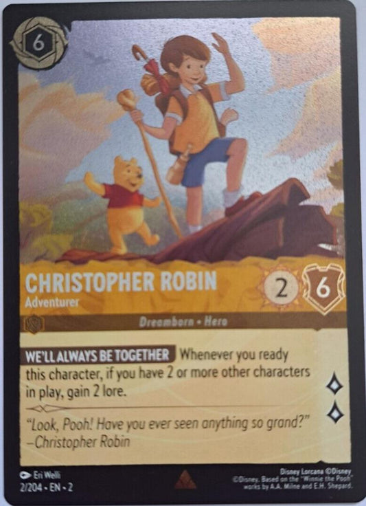 Christopher Robin - Adventurer - Foil - 2/204 - Lorcana Rise of the Floodborn
