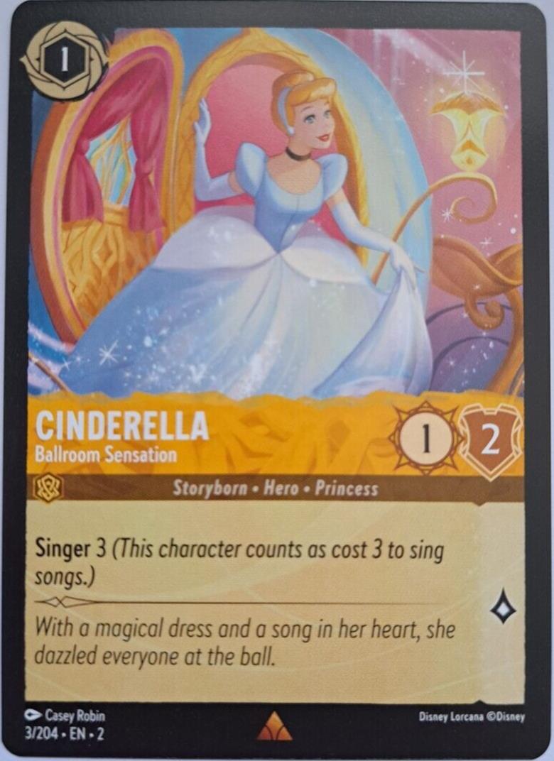 Cinderella - Ballroom Sensation Non Foil - 3/204 - Lorcana Rise of the Floodborn