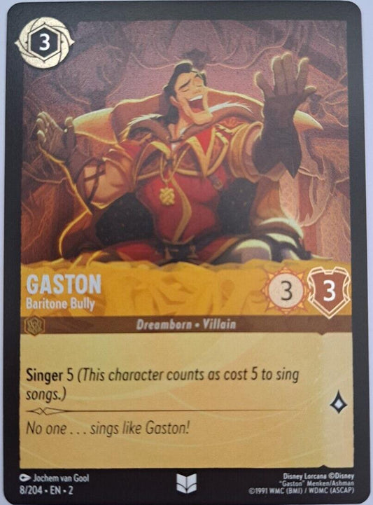 Gaston - Baritone Bully - Foil - 8/204 - Lorcana Rise of the Floodborn