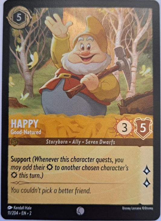 Happy - Good-Natured - Foil - 11/204 - Lorcana Rise of the Floodborn