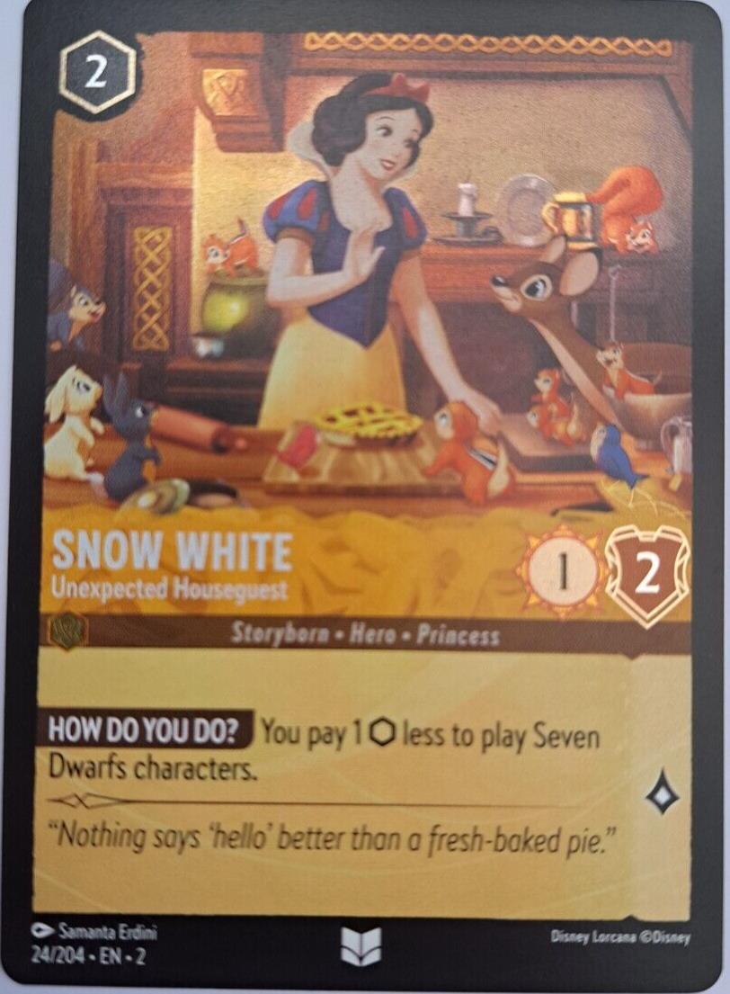 Snow White - Unexpected Houseguest Foil - 24/204 - Lorcana Rise of the Floodborn