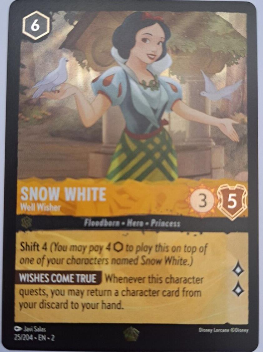 Snow White - Well Wisher - Foil - 25/204 - Lorcana Rise of the Floodborn