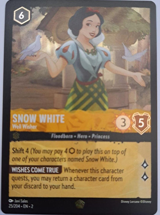 Snow White - Well Wisher - Foil - 25/204 - Lorcana Rise of the Floodborn