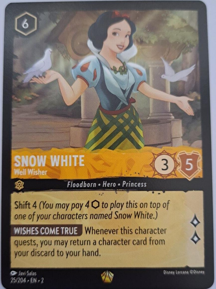 Snow White - Well Wisher - Non Foil - 25/204 - Lorcana Rise of the Floodborn