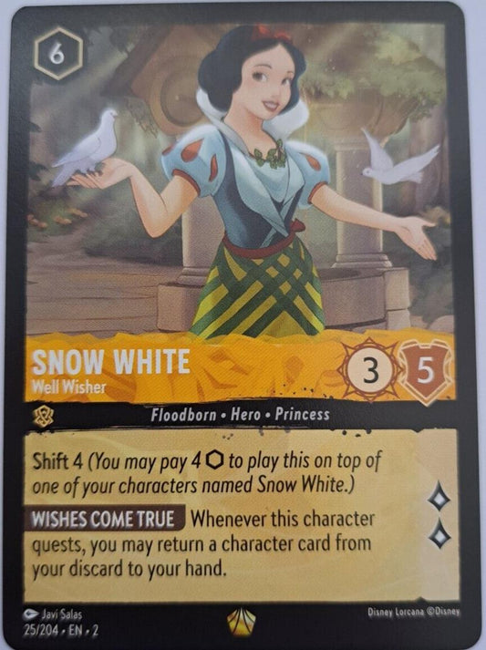 Snow White - Well Wisher - Non Foil - 25/204 - Lorcana Rise of the Floodborn
