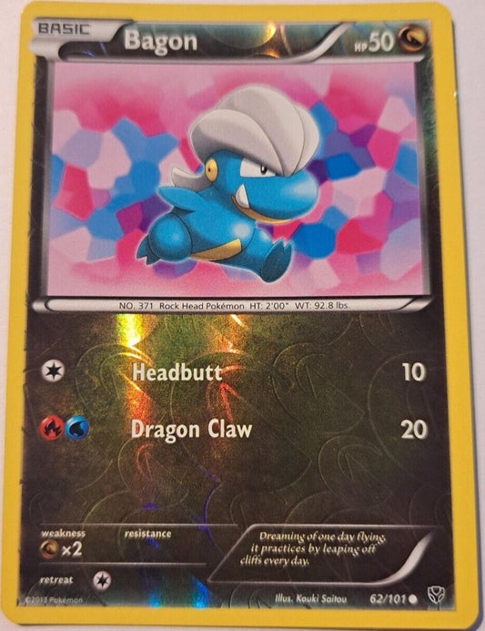 Bagon 62/101 - Common - Reverse Holo - B&W Plasma Blast