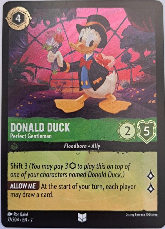 Donald Duck - Perfect Gentleman - Foil - 77/204 - Lorcana Rise of the Floodborn