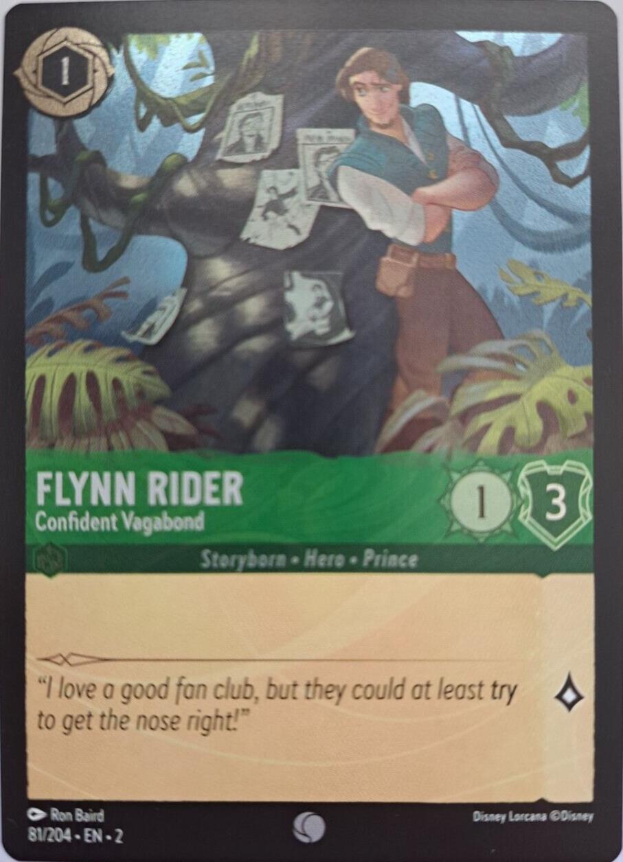 Flynn Rider - Confident Vagabond - Foil - 81/204 - Lorcana Rise of the Floodborn