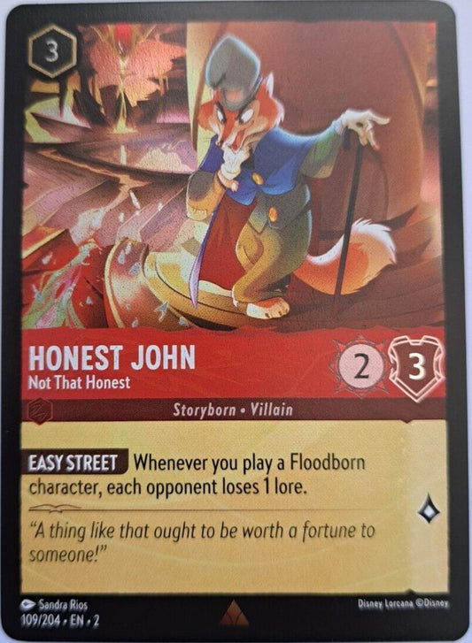 Honest John - Not That Honest - Foil - 109/204 - Lorcana Rise of the Floodborn