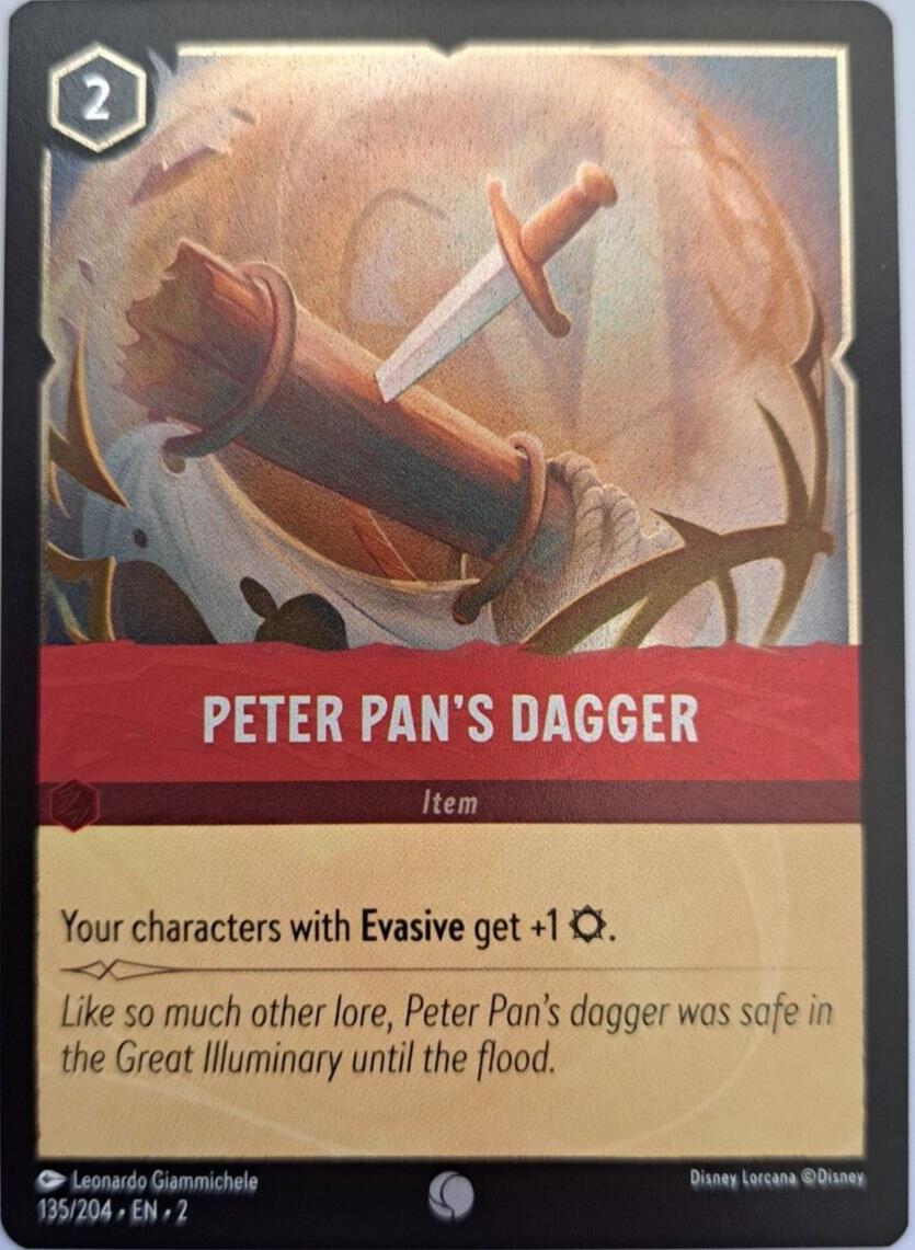 Peter Pan's Dagger - Foil - 135/204 - Lorcana Rise of the Floodborn