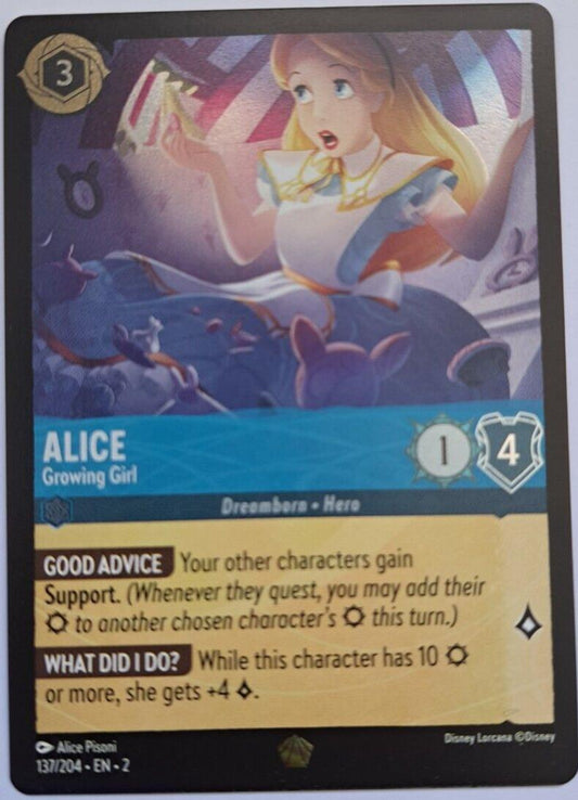 Alice - Growing Girl - Foil - 137/204 - Lorcana Rise of the Floodborn
