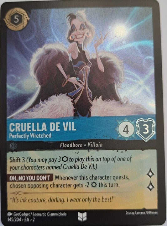 Cruella De Vil - Perfectly Wretched - Foil - 145/204 - Rise of the Floodborn