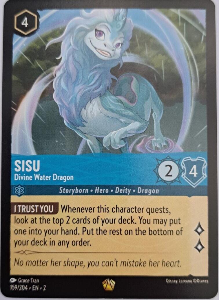 Sisu - Divine Water Dragon - Non Foil - 159/204 - Lorcana Rise of the Floodborn