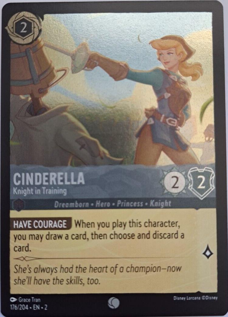 Cinderella - Knight in Training - Foil - 176/204 - Lorcana Rise of the Floodborn