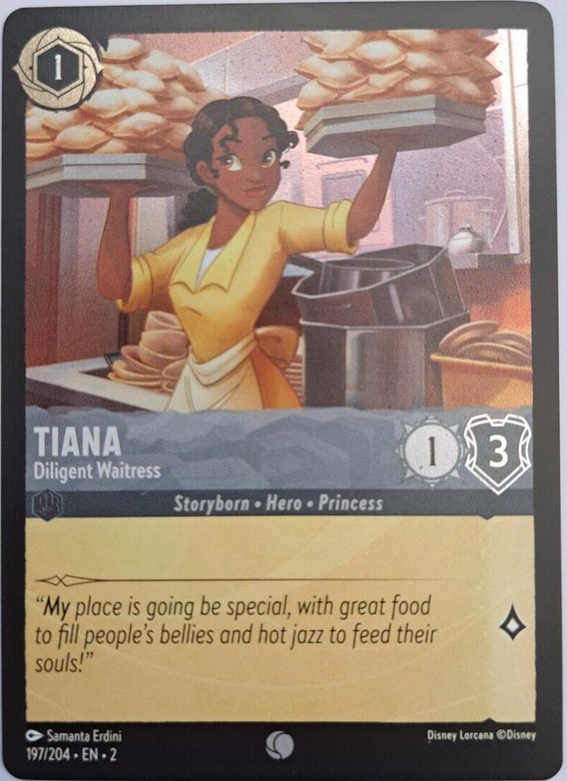 Tiana - Diligent Waitress - Foil - 197/204 - Rise of the Floodborn