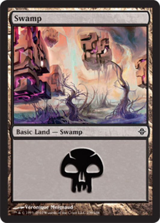 Swamp (239) Rise of the Eldrazi - MTG