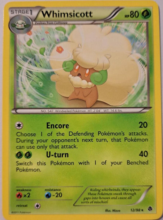 Whimsicott - 12/98 - Rare - Pokemon Emerging Powers