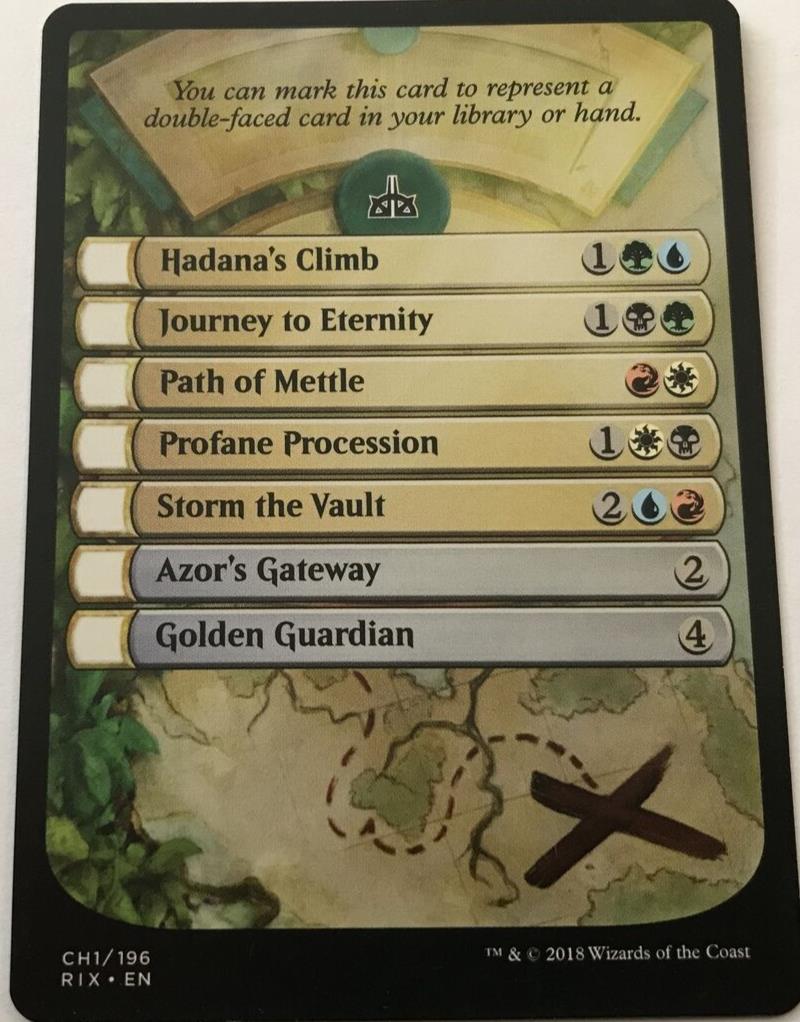 Checklist CH1/196 - Rivals Of Ixalan - MTG