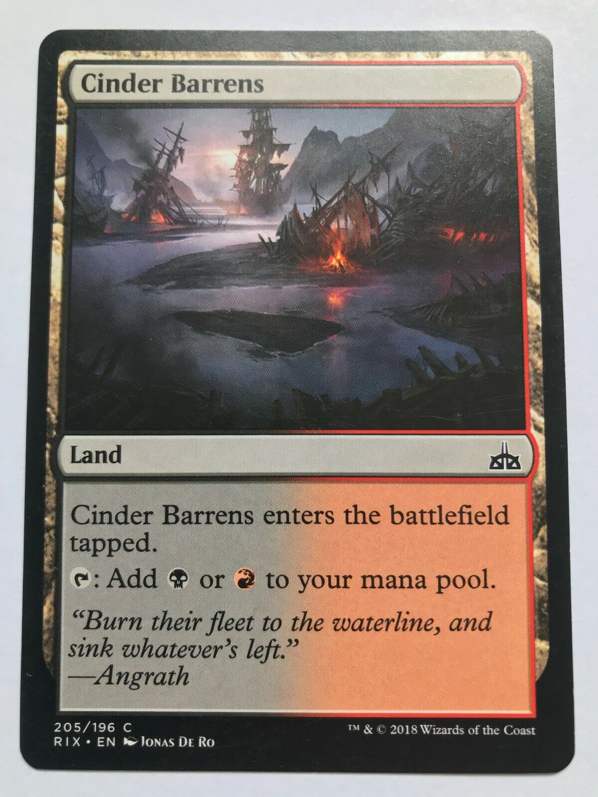 Cinder Barrens Rivals of Ixalan - MTG