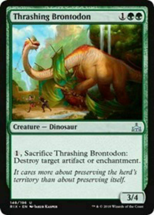 Thrashing Brontodon Rivals of Ixalan - MTG