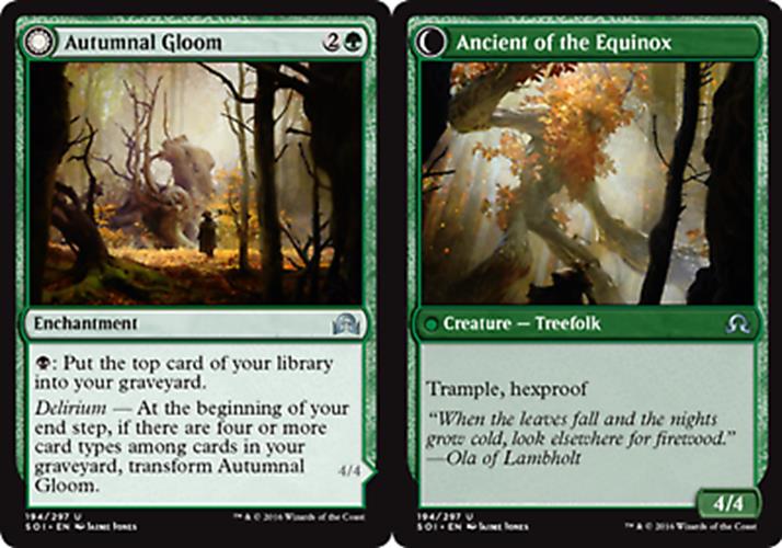 Autumnal Gloom // Ancient of the Equinox Shadows Over Innistrad - MTG