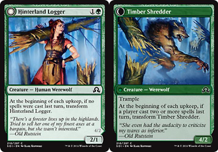 Hinterland Logger // Timber Shredder Shadows Over Innistrad - MTG