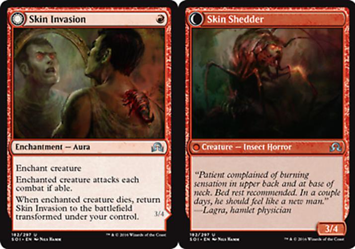 Skin Invasion // Skin Shedder Shadows Over Innistrad - MTG