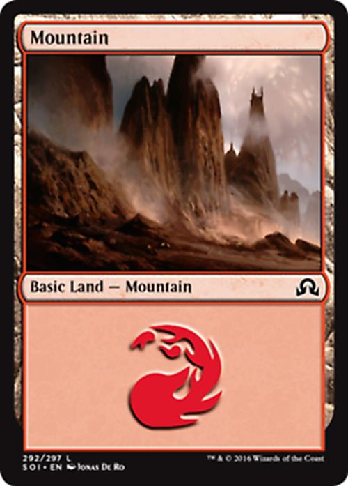 Mountain (292) - Foil Shadows Over Innistrad - MTG