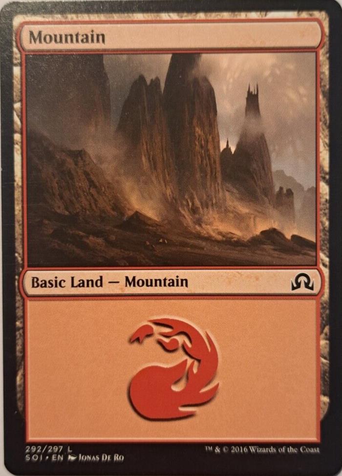 Mountain (292) - Shadows Over Innistrad - MTG
