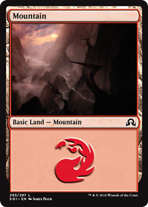 Mountain (293) - Foil Shadows Over Innistrad - MTG
