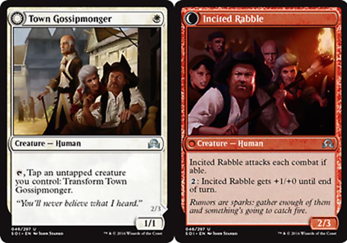 Town Gossipmonger // Incited Rabble Shadows Over Innistrad - MTG