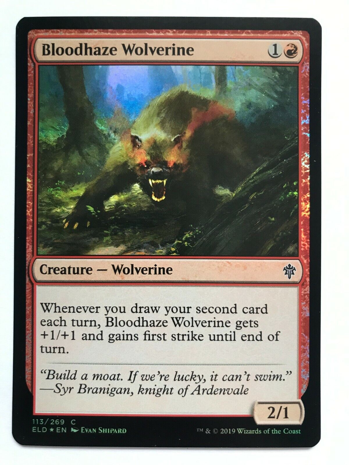 Bloodhaze Wolverine - Foil - Throne Of Eldraine - MTG