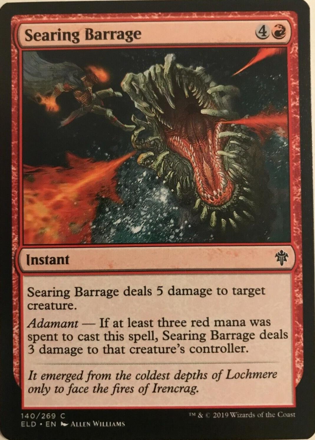 Searing Barrage - Throne Of Eldraine  - MTG