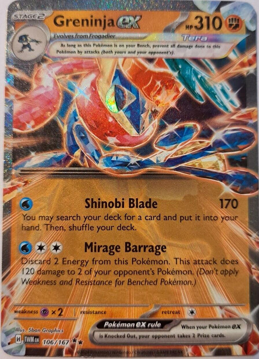 Greninja EX - 106/167 - Double Rare - Twilight Masquerade