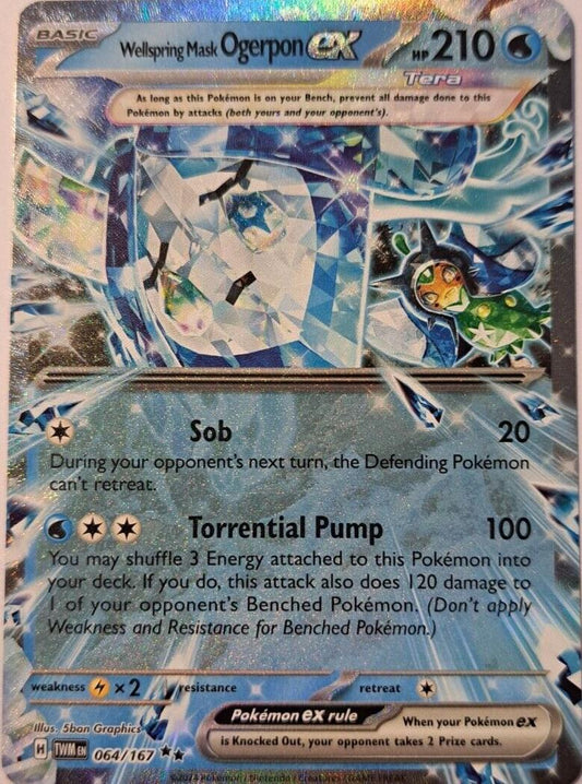 Wellspring Mask Ogerpon EX - 064/167 - Double Rare - Twilight Masquerade