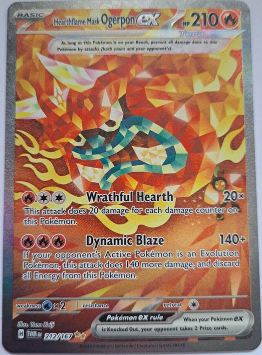 Hearthflame Mask Ogerpon EX - 212/167 - Double Rare - Twilight Masquerade