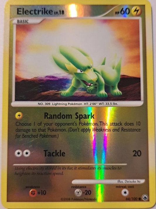 Electrike Lv.18 - 64/100 - Common - Reverse Holo - Pokemon Majestic Dawn