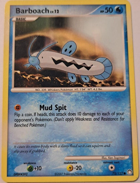 Barboach Lv.12 - 72/123 - Common - Pokemon Mysterious Treasures