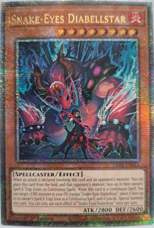Snake-Eyes Diabellstar - LEDE-EN011 - Quarter Century Secret Rare - YuGiOh