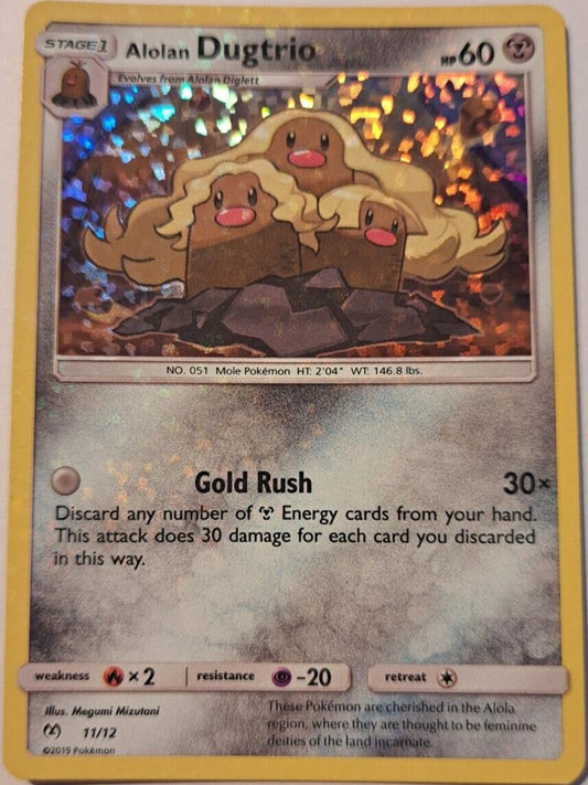 Alolan Dugtrio - 11/12 - Holo - Pokemon Mcdonald's 2019