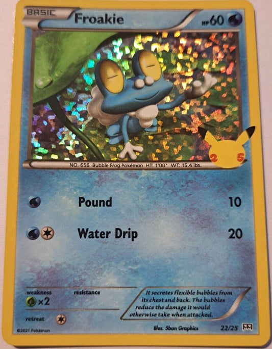 Froakie - 22/25 - Holo - Pokemon Mcdonald's 25th Anniversary