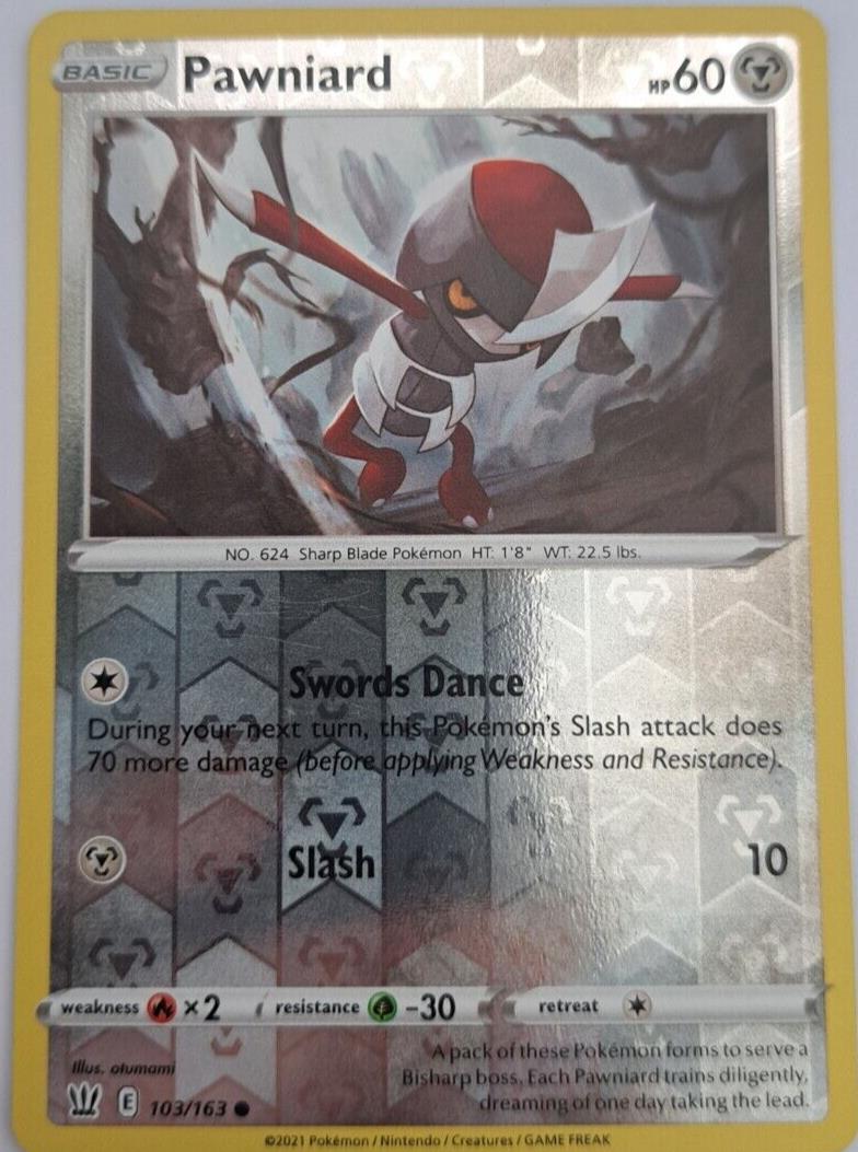 Pawniard - 103/163 - Common - Reverse Holo - Pokemon Battle Styles
