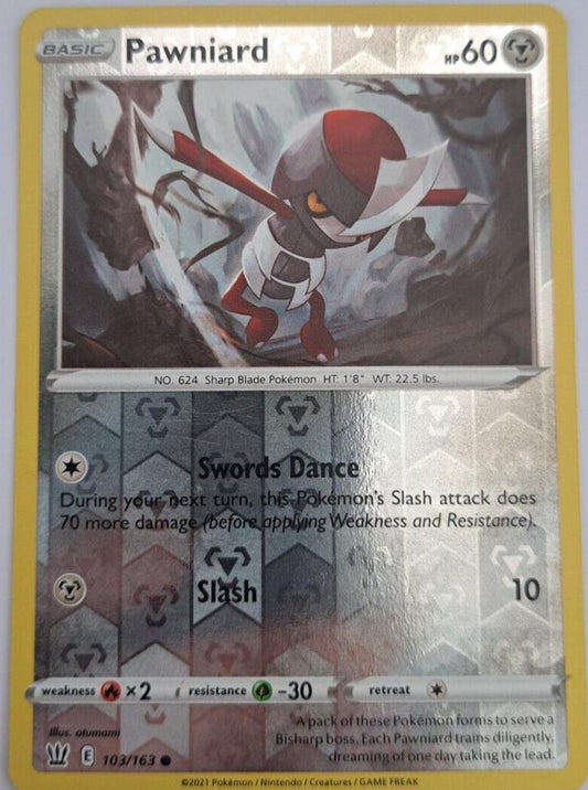 Pawniard - 103/163 - Common - Reverse Holo - Pokemon Battle Styles
