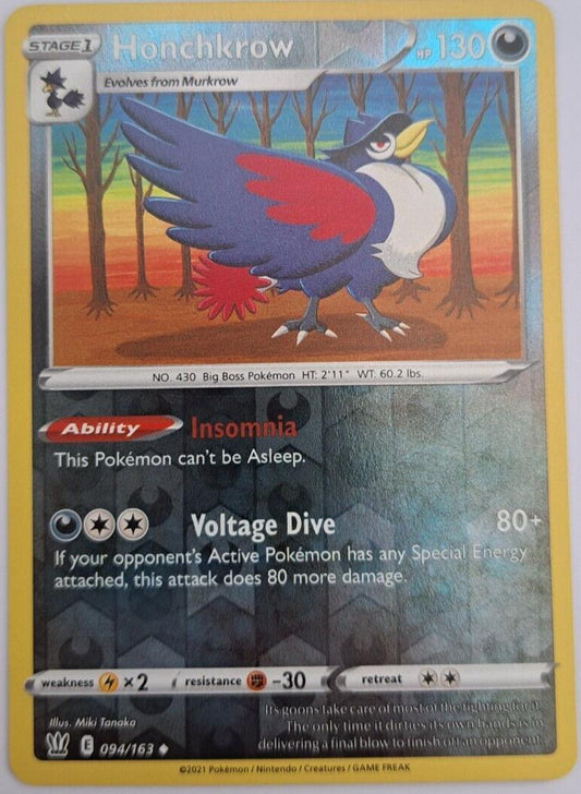 Honchkrow - 094/163 - Uncommon - Reverse Holo - Pokemon Battle Styles
